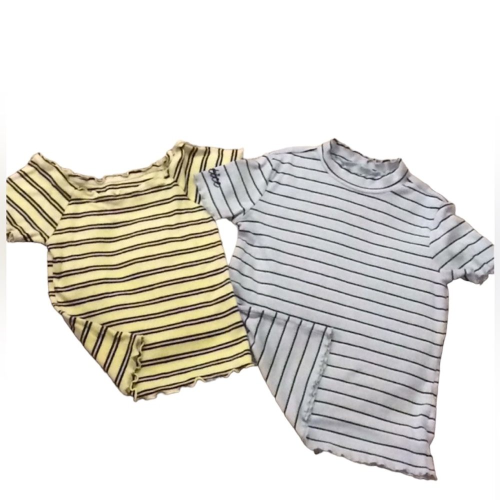 Justice girls striped shirts